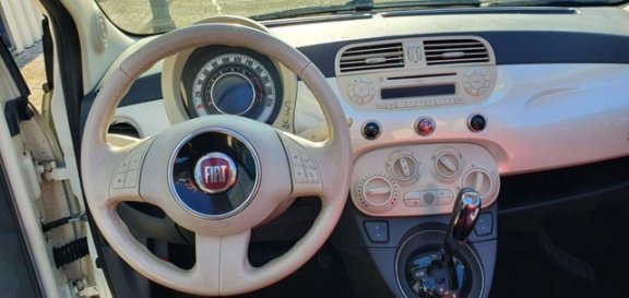 Fiat 500 - 1.2 Lounge Automaat, Luxe uitvoering, leer parelmoer, Parkeersensoren - 1