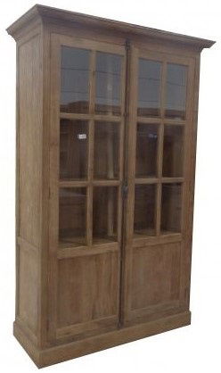 Kabinetskast Eefde teak onbehandeld 140 x 50 x 220cm espagnoletsluiting - nr. 1
