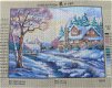 VOORBEDRUKT BORDUURSTRAMIEN ,WINTERLANDSCHAP 378 - 1 - Thumbnail