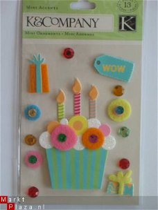 K&Company mini accents cupcakes