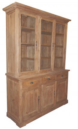 Beuffetkast Leek teak onbehandeld 150 x 50/40 x 220cm - nr. 1