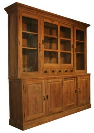 Keukenkast teak veel opbergruimte 240cm breed - nr. 1