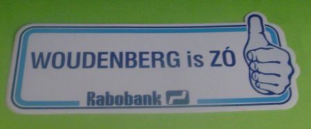 Sticker Woudenberg is ZO(rabobank) - 1