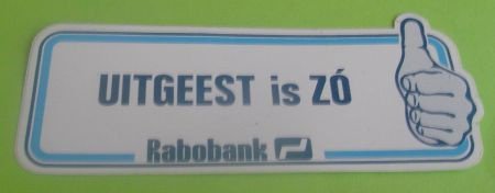 Sticker Uitgeest is ZO(rabobank) - 1