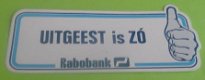 Sticker Uitgeest is ZO(rabobank) - 1 - Thumbnail