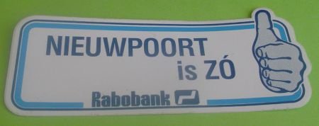 Sticker Nieuwpoort is ZO(rabobank) - 1