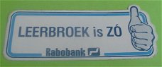 Sticker Leerbroek is ZO(rabobank)