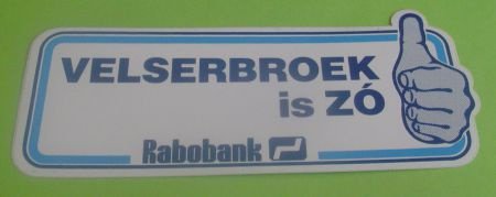 Sticker Velserbroek is ZO(rabobank) - 1