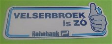 Sticker Velserbroek is ZO(rabobank)