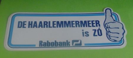 Sticker De Haarlemmermeer is ZO(rabobank) - 1