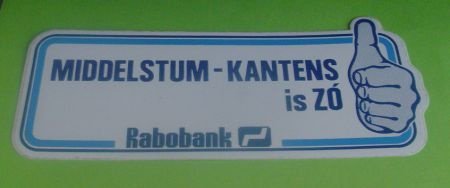 Sticker Middelstum-Kantens is ZO(rabobank) - 1