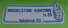 Sticker Middelstum-Kantens is ZO(rabobank)