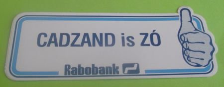 Sticker Cadzand is ZO(rabobank) - 1