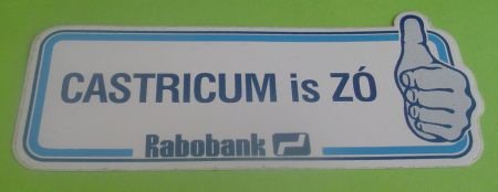 Sticker Castricum is ZO(rabobank) - 1