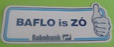 Sticker Baflo is ZO(rabobank)