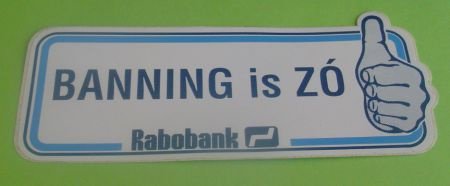 Sticker Banning is ZO(rabobank) - 1