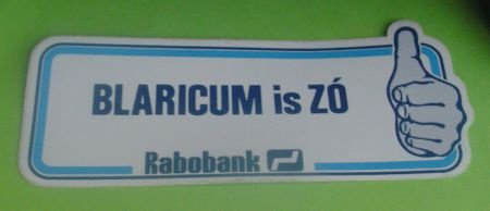 Sticker Blaricum is ZO(rabobank) - 1