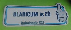 Sticker Blaricum is ZO(rabobank)