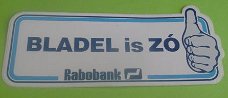 Sticker Bladel is ZO(rabobank)