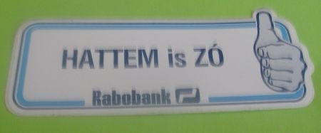 Sticker Hattem is ZO(rabobank) - 1