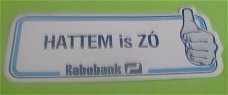 Sticker Hattem is ZO(rabobank)