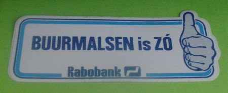 Sticker Buurmalsen is ZO(rabobank) - 1