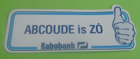 Sticker Abcoude is ZO(rabobank) - 1