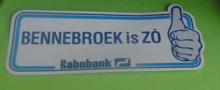 Sticker Bennebroek is ZO(rabobank) - 1