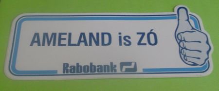 Sticker Ameland is ZO(rabobank) - 1
