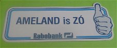 Sticker Ameland is ZO(rabobank)