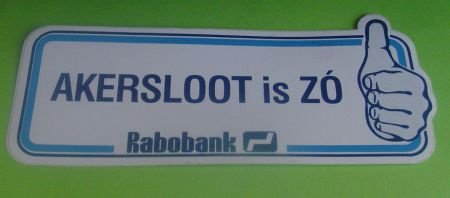 Sticker Akersloot is ZO(rabobank) - 1