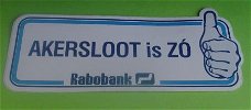 Sticker Akersloot is ZO(rabobank)