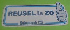 Sticker Reusel is ZO(rabobank)