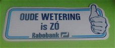 Sticker Oude Wetering is ZO(rabobank)