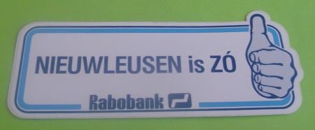 Sticker Nieuwleusen is ZO(rabobank) - 1