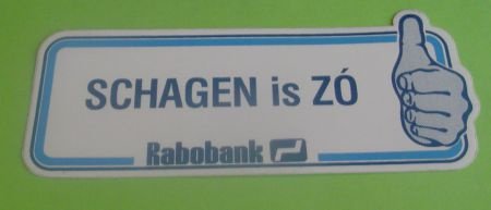 Sticker Schagen is ZO(rabobank) - 1