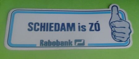 Sticker Schiedam is ZO(rabobank) - 1