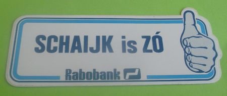 Sticker Schaijk is ZO(rabobank) - 1