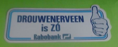 Sticker Drouwenerveen is ZO(rabobank) - 1