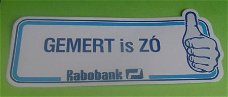 Sticker Gemert is ZO(rabobank)