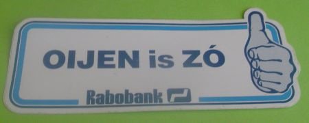 Sticker Oijen is ZO(rabobank) - 1