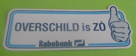 Sticker Overschild is ZO(rabobank) - 1