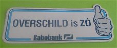 Sticker Overschild is ZO(rabobank)