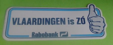 Sticker Vlaardingen is ZO(rabobank) - 1