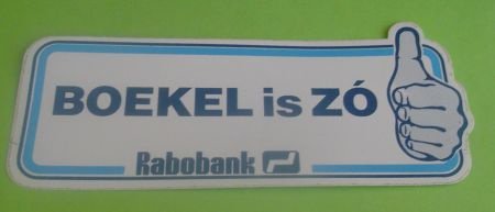 Sticker Boekel is ZO(rabobank) - 1