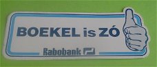 Sticker Boekel is ZO(rabobank)