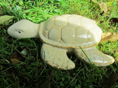 PRACHTIGE GROTE KERAMIEK SCHILDPAD - 1