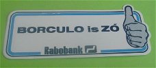 Sticker Borculo is ZO(rabobank)
