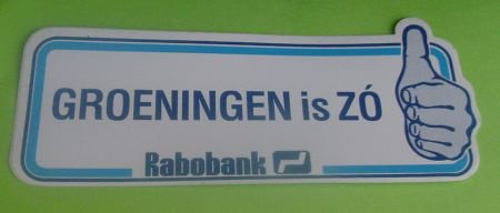 Sticker Groeningen is ZO(rabobank) - 1