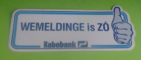Sticker Wemeldinge is ZO(rabobank) - 1